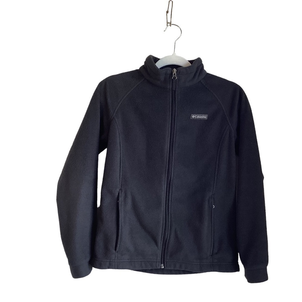 Columbia Girls Benton Spring Gray Fleece Full Zip Jacket.  Size L (14-16).